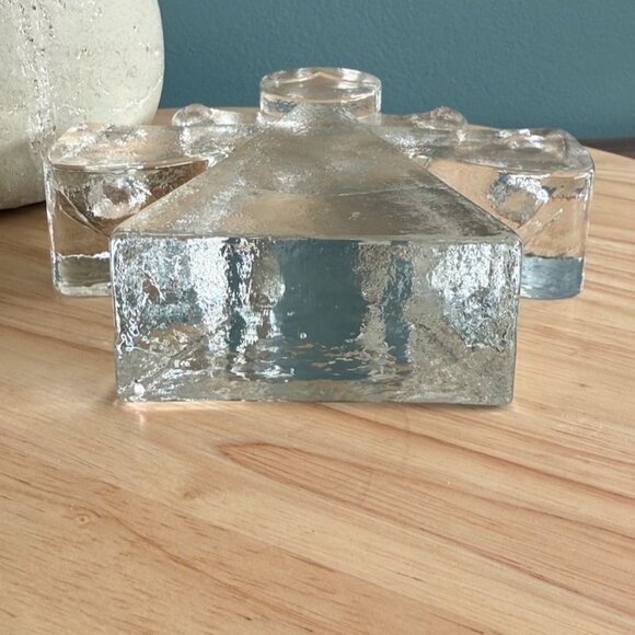 Wiesenthal-Hutte K Breit Angel Candle Holder Clear Glass MCM Brutalist W Germany - Picture 10 of 14